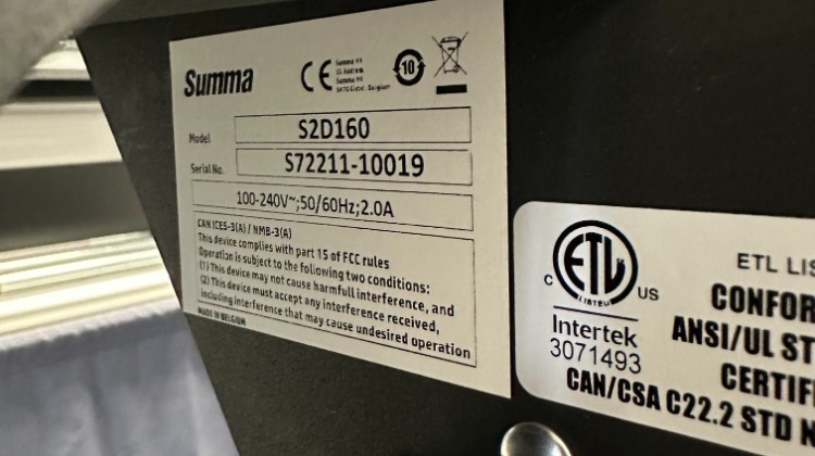 Plotter Summa 1600 - Modèle S CLASS 2 D160